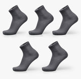 Men Bamboo Fiber Socks Brand New Casual Business Anti-Bacterial Deodorant Breatheable Man Long Sock 5pairs / lot