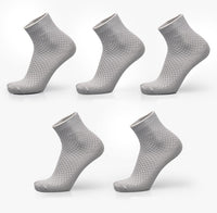 Men Bamboo Fiber Socks Brand New Casual Business Anti-Bacterial Deodorant Breatheable Man Long Sock 5pairs / lot