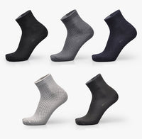 Men Bamboo Fiber Socks Brand New Casual Business Anti-Bacterial Deodorant Breatheable Man Long Sock 5pairs / lot