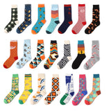 1Pair New Men Women Cotton Socks Casual Colorful Socks Crew Socks Street Skateboard Socks Happy Funny Harajuku Sox Meias