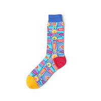 1Pair New Men Women Cotton Socks Casual Colorful Socks Crew Socks Street Skateboard Socks Happy Funny Harajuku Sox Meias