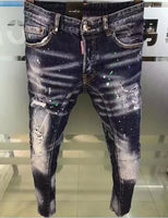 NEW Men Jeans Ripped for Men Skinny DSQ Jeans Pants Men Jeans Zipper Outwear Man Pants