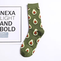 Avocado Sushi Omelette Burger Apple Plant Fruit Food Socks Short Funny Cotton Socks Women Winter Men Unisex Happy Socks Female 8