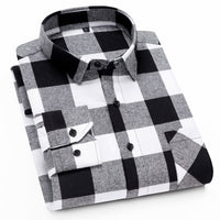 2019 Flannel Plaid Shirt 100% Cotton Hot sale Spring Autumn Casual Long Sleeve Shirt Chemise Homme Camisa Social Masculina