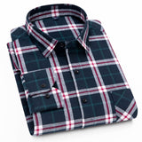 2019 Flannel Plaid Shirt 100% Cotton Hot sale Spring Autumn Casual Long Sleeve Shirt Chemise Homme Camisa Social Masculina