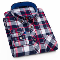 2019 Flannel Plaid Shirt 100% Cotton Hot sale Spring Autumn Casual Long Sleeve Shirt Chemise Homme Camisa Social Masculina