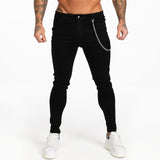 Mens Skinny Jeans 2019 Super Skinny Jeans Men Non Ripped Stretch Denim Pants Elastic Waist Big Size European W36 zm01