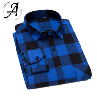 2019 Flannel Plaid Shirt 100% Cotton Hot sale Spring Autumn Casual Long Sleeve Shirt Chemise Homme Camisa Social Masculina