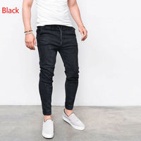 2019 Men Jeans Trousers New Arrival Slim Fit Fitness Drawstring Harem Long Pencil Denim Pants Size S/M/L/XL/XXL/3XL