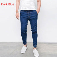 2019 Men Jeans Trousers New Arrival Slim Fit Fitness Drawstring Harem Long Pencil Denim Pants Size S/M/L/XL/XXL/3XL