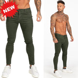 Mens Skinny Jeans 2019 Super Skinny Jeans Men Non Ripped Stretch Denim Pants Elastic Waist Big Size European W36 zm01