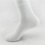 5 Pairs All Seasons Men's Business Casual Cotton Socks Spring Summer Autumn Winter Solid Colors Crew Socks Male Breathable Socks