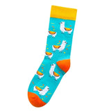 New Cotton Funny Couple Socks Harajuku Leaves Crew Casual Happy Socks For Men Art Flamingo Fashion Cute Hipster Sock Hip Hop