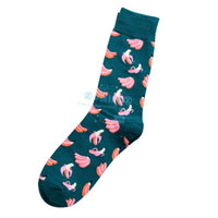 New Cotton Funny Couple Socks Harajuku Leaves Crew Casual Happy Socks For Men Art Flamingo Fashion Cute Hipster Sock Hip Hop