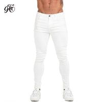 Mens Skinny Jeans 2019 Super Skinny Jeans Men Non Ripped Stretch Denim Pants Elastic Waist Big Size European W36 zm01