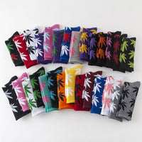 1 pair Men's Fashion Business Weed Hemp Cotton Socks Street Fashion Skateboard Couple Girls Harajuku Trend Socks Give Men a Gift