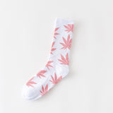 1 pair Men's Fashion Business Weed Hemp Cotton Socks Street Fashion Skateboard Couple Girls Harajuku Trend Socks Give Men a Gift