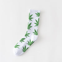 1 pair Men's Fashion Business Weed Hemp Cotton Socks Street Fashion Skateboard Couple Girls Harajuku Trend Socks Give Men a Gift