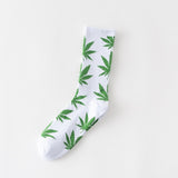 1 pair Men's Fashion Business Weed Hemp Cotton Socks Street Fashion Skateboard Couple Girls Harajuku Trend Socks Give Men a Gift