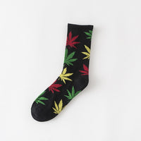 1 pair Men's Fashion Business Weed Hemp Cotton Socks Street Fashion Skateboard Couple Girls Harajuku Trend Socks Give Men a Gift