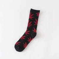 1 pair Men's Fashion Business Weed Hemp Cotton Socks Street Fashion Skateboard Couple Girls Harajuku Trend Socks Give Men a Gift