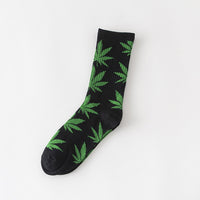 1 pair Men's Fashion Business Weed Hemp Cotton Socks Street Fashion Skateboard Couple Girls Harajuku Trend Socks Give Men a Gift