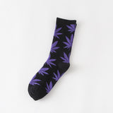 1 pair Men's Fashion Business Weed Hemp Cotton Socks Street Fashion Skateboard Couple Girls Harajuku Trend Socks Give Men a Gift