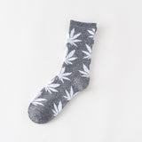 1 pair Men's Fashion Business Weed Hemp Cotton Socks Street Fashion Skateboard Couple Girls Harajuku Trend Socks Give Men a Gift