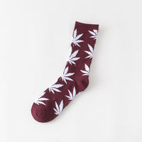 1 pair Men's Fashion Business Weed Hemp Cotton Socks Street Fashion Skateboard Couple Girls Harajuku Trend Socks Give Men a Gift