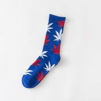 1 pair Men's Fashion Business Weed Hemp Cotton Socks Street Fashion Skateboard Couple Girls Harajuku Trend Socks Give Men a Gift