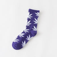 1 pair Men's Fashion Business Weed Hemp Cotton Socks Street Fashion Skateboard Couple Girls Harajuku Trend Socks Give Men a Gift