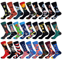 Spring New Arrived Happy Socks Men Funny Art BritishStyle Streetwear Hip Hop Animals Characters Designer Crew Sock Gift for Men