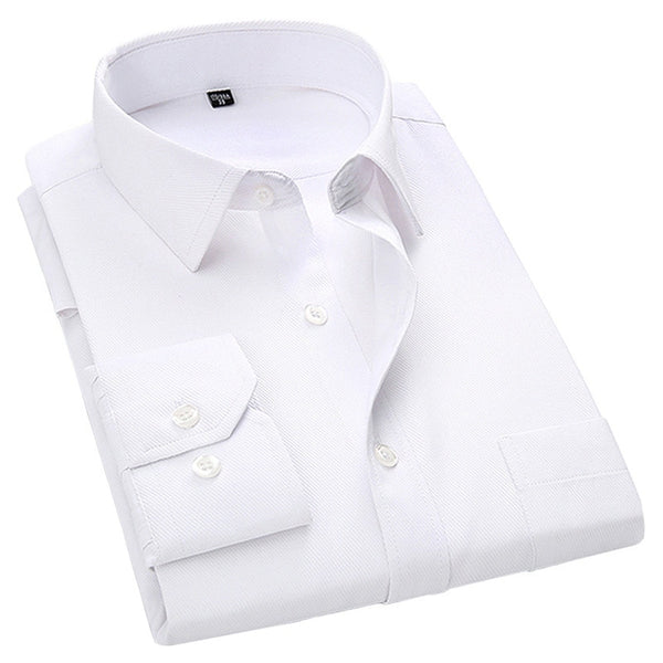 4XL 5XL 6XL 7XL 8XL Large Size Men's Business Casual Long Sleeved Shirt White Blue Black Smart Male Social Dress Shirt Plus