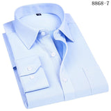 4XL 5XL 6XL 7XL 8XL Large Size Men's Business Casual Long Sleeved Shirt White Blue Black Smart Male Social Dress Shirt Plus