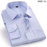 4XL 5XL 6XL 7XL 8XL Large Size Men's Business Casual Long Sleeved Shirt White Blue Black Smart Male Social Dress Shirt Plus