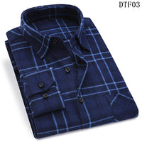 Men Flannel Plaid Shirt 100% Cotton 2019 Spring Autumn Casual Long Sleeve Shirt Soft Comfort Slim Fit Styles Brand Man Plus Size