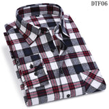 Men Flannel Plaid Shirt 100% Cotton 2019 Spring Autumn Casual Long Sleeve Shirt Soft Comfort Slim Fit Styles Brand Man Plus Size