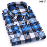 Men Flannel Plaid Shirt 100% Cotton 2019 Spring Autumn Casual Long Sleeve Shirt Soft Comfort Slim Fit Styles Brand Man Plus Size