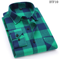 Men Flannel Plaid Shirt 100% Cotton 2019 Spring Autumn Casual Long Sleeve Shirt Soft Comfort Slim Fit Styles Brand Man Plus Size