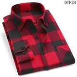 Men Flannel Plaid Shirt 100% Cotton 2019 Spring Autumn Casual Long Sleeve Shirt Soft Comfort Slim Fit Styles Brand Man Plus Size