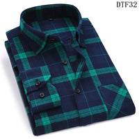 Men Flannel Plaid Shirt 100% Cotton 2019 Spring Autumn Casual Long Sleeve Shirt Soft Comfort Slim Fit Styles Brand Man Plus Size