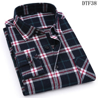 Men Flannel Plaid Shirt 100% Cotton 2019 Spring Autumn Casual Long Sleeve Shirt Soft Comfort Slim Fit Styles Brand Man Plus Size