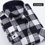 Casual Men Plaid Shirt Spring Autumn Flannel Shirt Men Dress Shirts Fashion Long Sleeve Slim Fit Chemise Homme Cotton Male Shirt